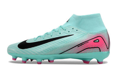 Nike Air Zoom Mercurial Superfly 10 Elite AG High-Tops Football Boots - Green/Pink/Black