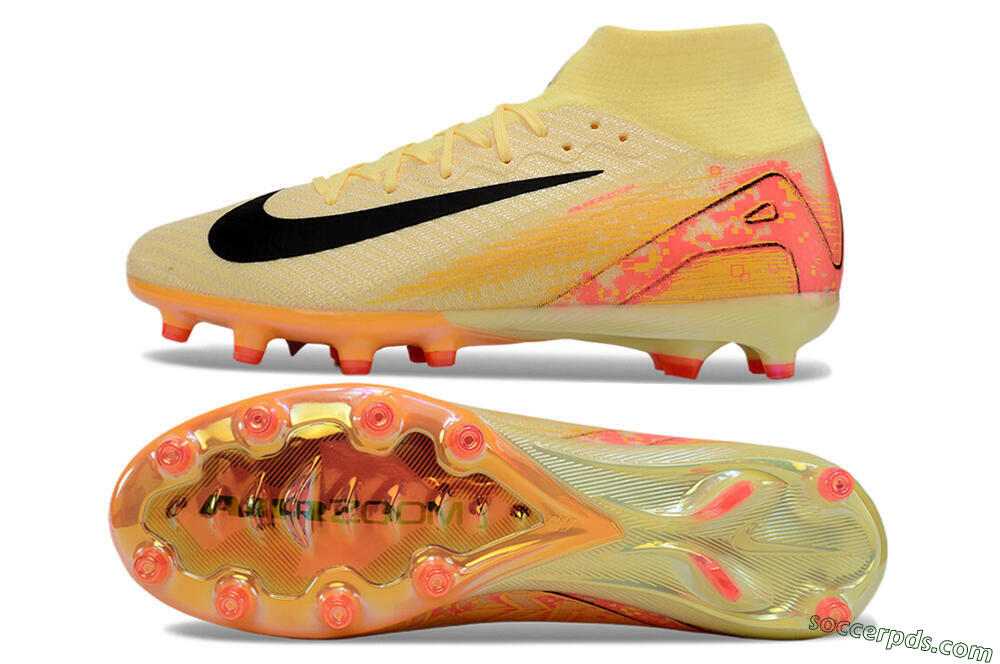 Nike Air Zoom Mercurial Superfly 10 Elite AG High-Tops Football Boots - Yellow/Pink/Black 0