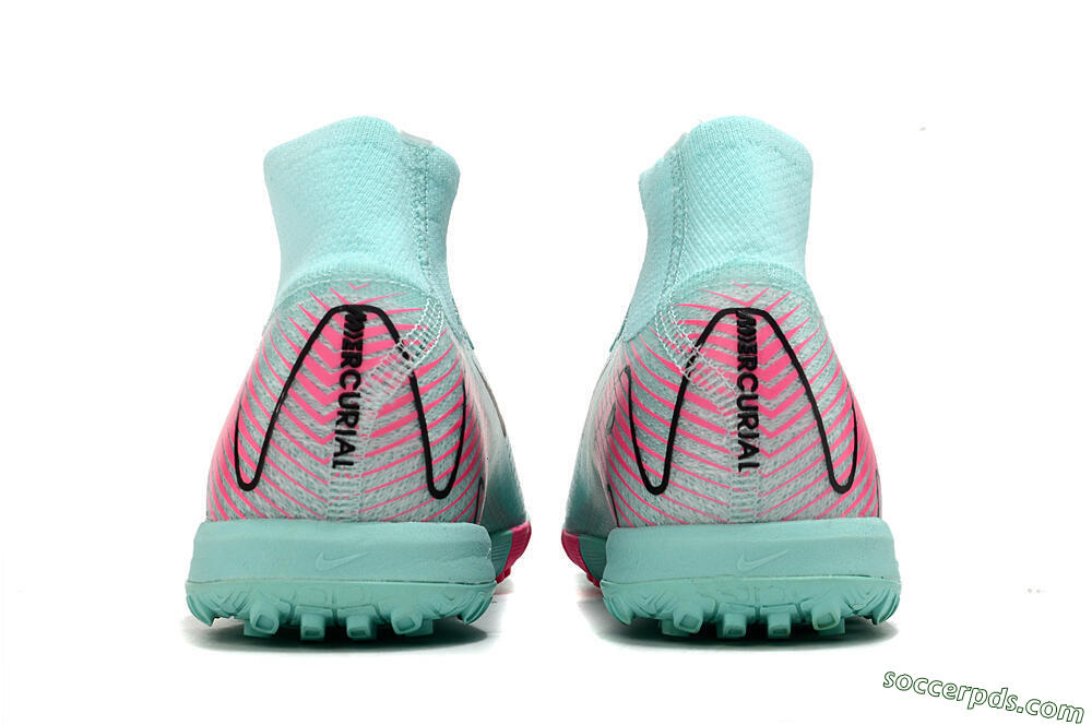 Nike Air Zoom Mercurial Superfly 10 Elite TF High-Tops Football Shoes - Green/Pink/Black 6