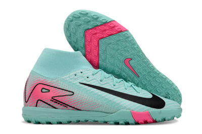 Nike Air Zoom Mercurial Superfly 10 Elite TF High-Tops Football Shoes - Green/Pink/Black