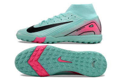 Nike Air Zoom Mercurial Superfly 10 Elite TF High-Tops Football Shoes - Green/Pink/Black