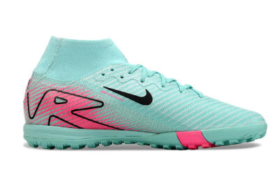 Nike Air Zoom Mercurial Superfly 10 Elite TF High-Tops Football Shoes - Green/Pink/Black