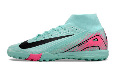 Nike Air Zoom Mercurial Superfly 10 Elite TF High-Tops Football Shoes - Green/Pink/Black