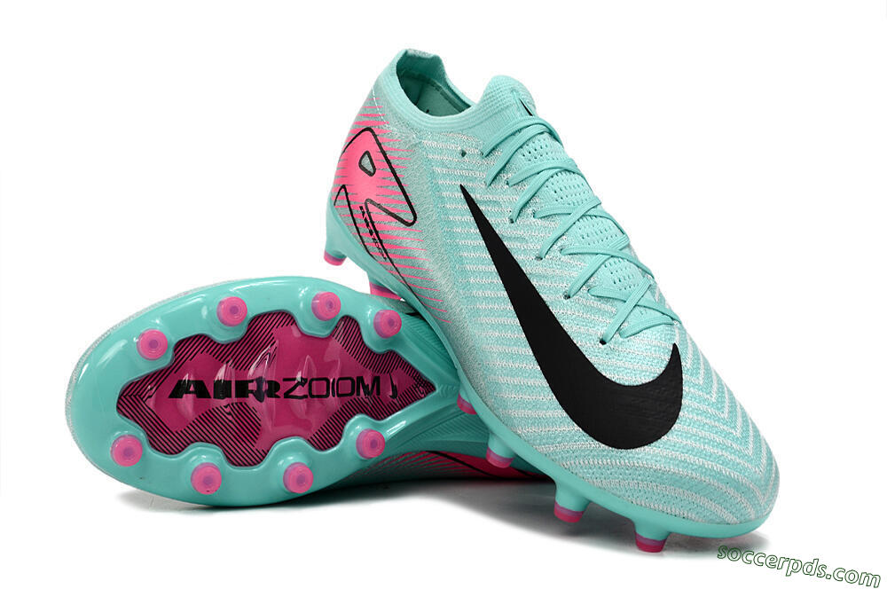 Nike Air Zoom Mercurial Vapor 16 Elite AG Low-Tops Football Boots - Green/Pink/Black 3