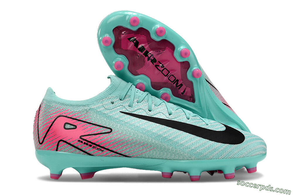 Nike Air Zoom Mercurial Vapor 16 Elite AG Low-Tops Football Boots - Green/Pink/Black 1