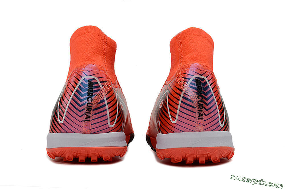 Nike Air Zoom Mercurial Superfly 10 Elite TF High-Tops Football Shoes - Red/Black/White 6