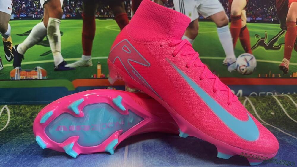 Nike Air Zoom Mercurial Superfly 16 Elite FG High-Tops Football Boots - Pink/Mint