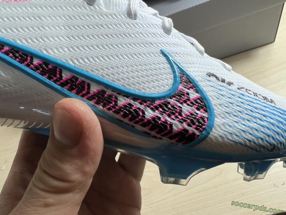 Nike Air Zoom Mercurial Superfly 9 Elite FG High-Tops Football Boots - White/Blue/Pink