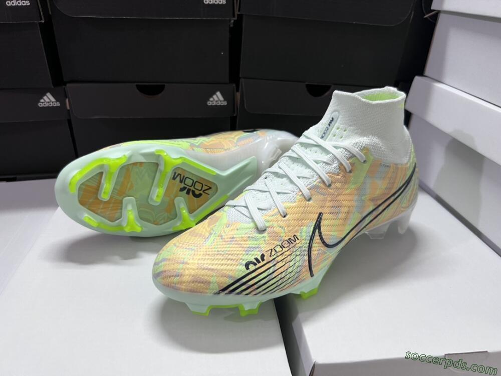 Nike Air Zoom Mercurial Superfly 9 Elite FG High-Tops Football Boots - Blue/Green
