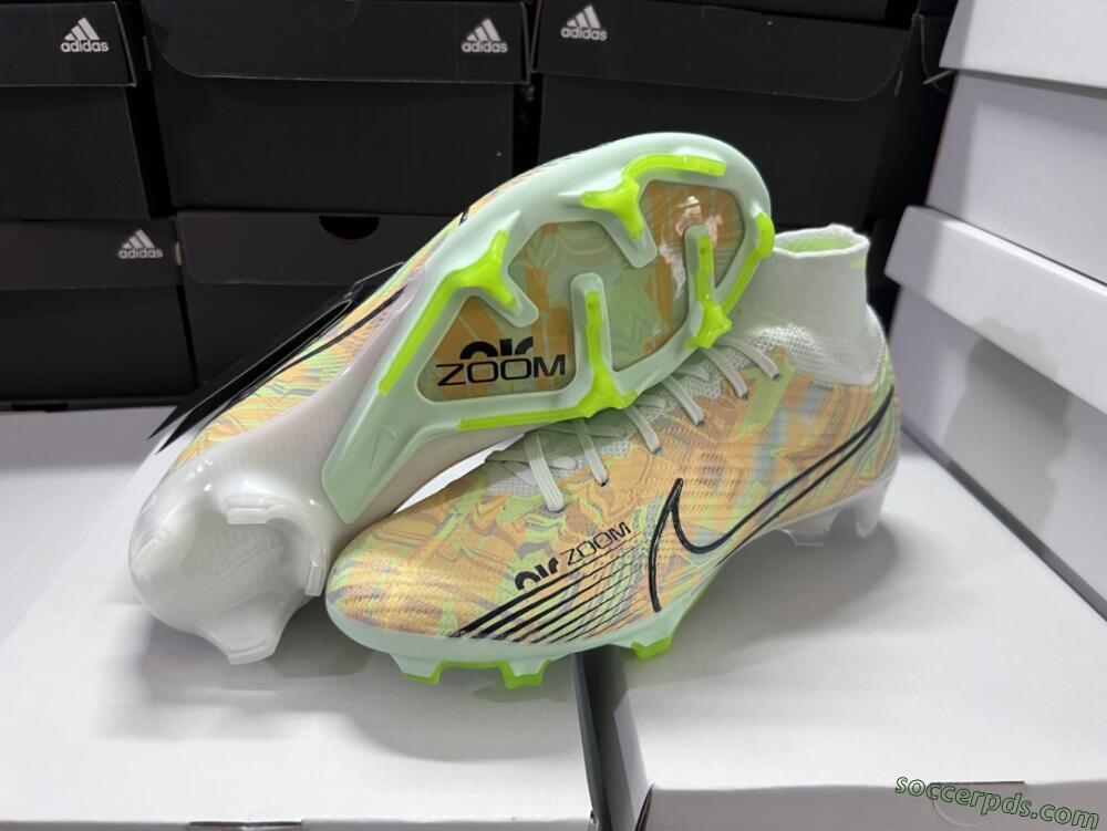 Nike Air Zoom Mercurial Superfly 9 Elite FG High-Tops Football Boots - Blue/Green