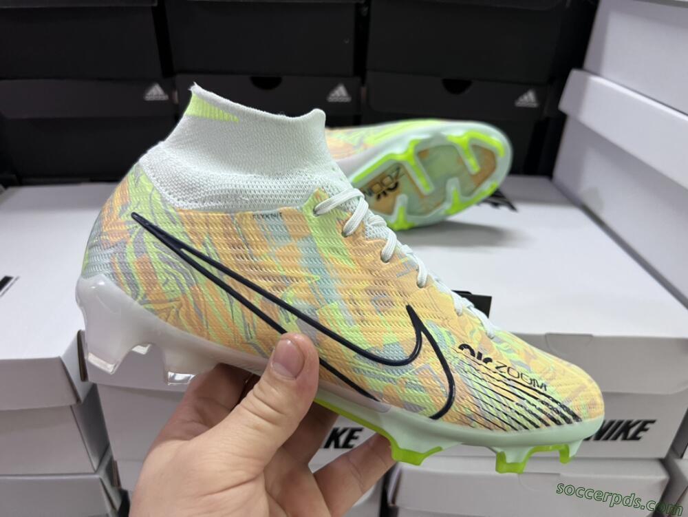 Nike Air Zoom Mercurial Superfly 9 Elite FG High-Tops Football Boots - Blue/Green