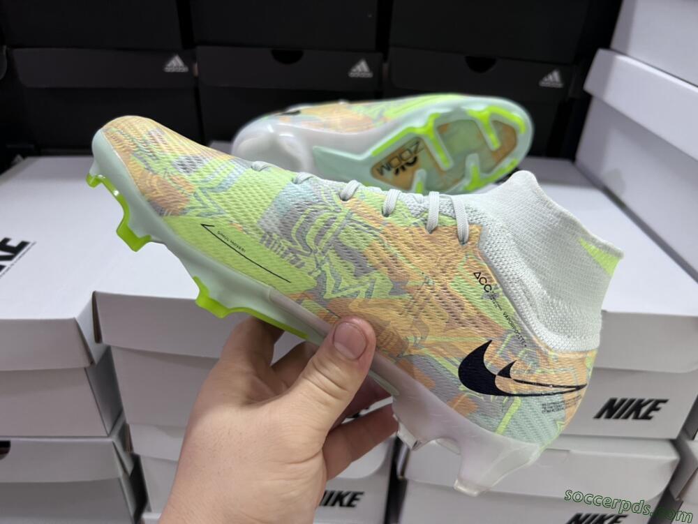 Nike Air Zoom Mercurial Superfly 9 Elite FG High-Tops Football Boots - Blue/Green