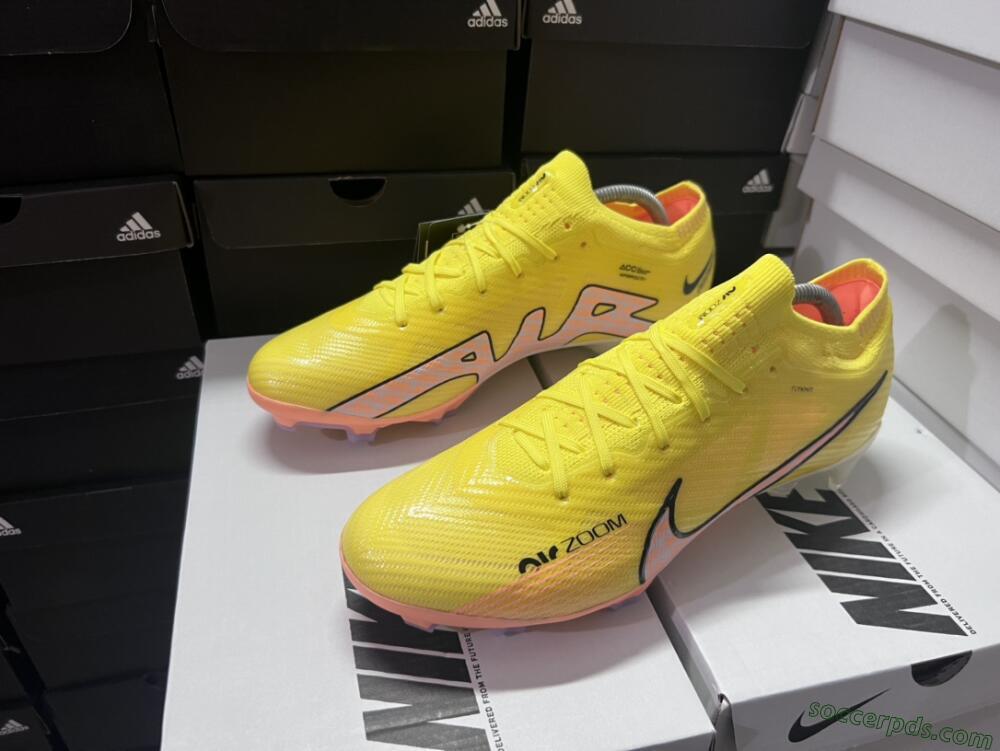 Nike Air Zoom Mercurial Vapor 15 Elite FG Low-Tops Football Boots - Yellow/Pink