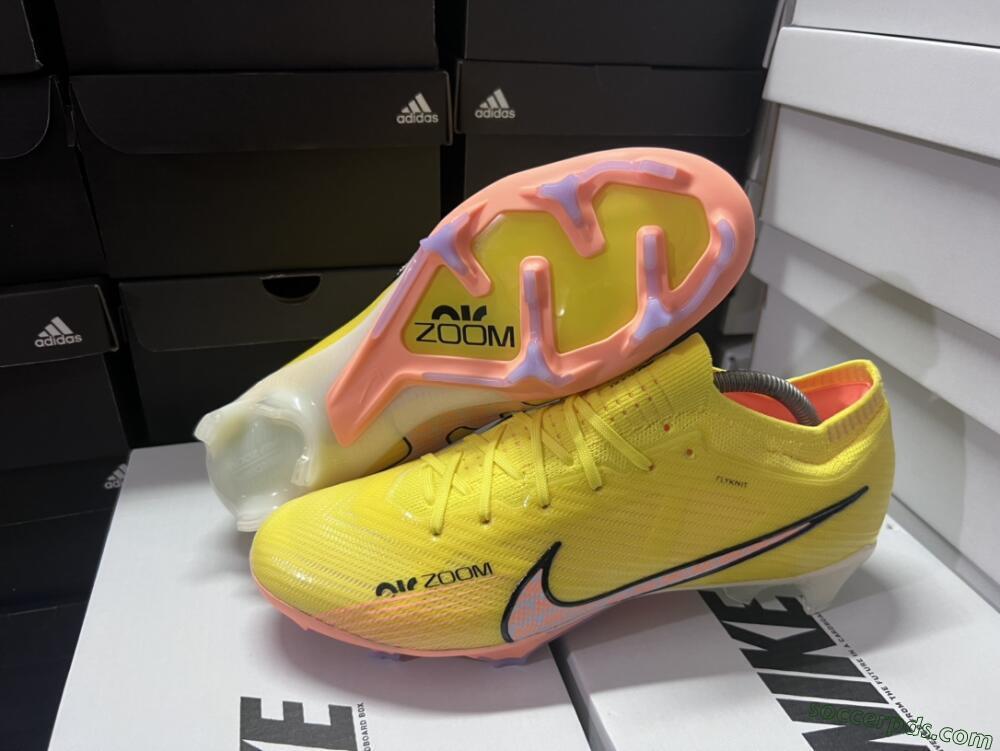 Nike Air Zoom Mercurial Vapor 15 Elite FG Low-Tops Football Boots - Yellow/Pink