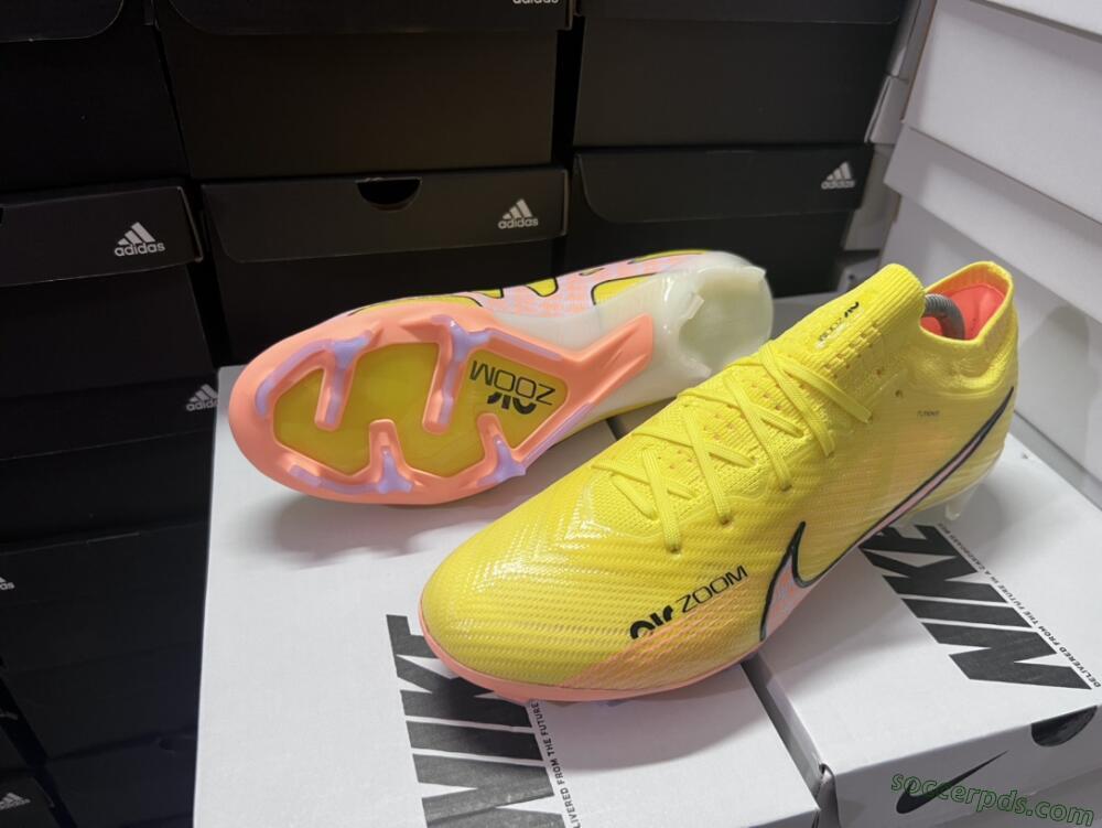 Nike Air Zoom Mercurial Vapor 15 Elite FG Low-Tops Football Boots - Yellow/Pink