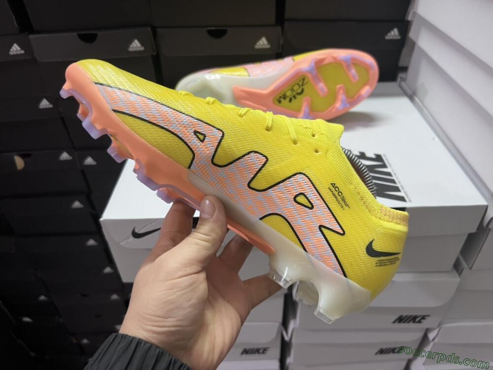 Nike Air Zoom Mercurial Vapor 15 Elite FG Low-Tops Football Boots - Yellow/Pink