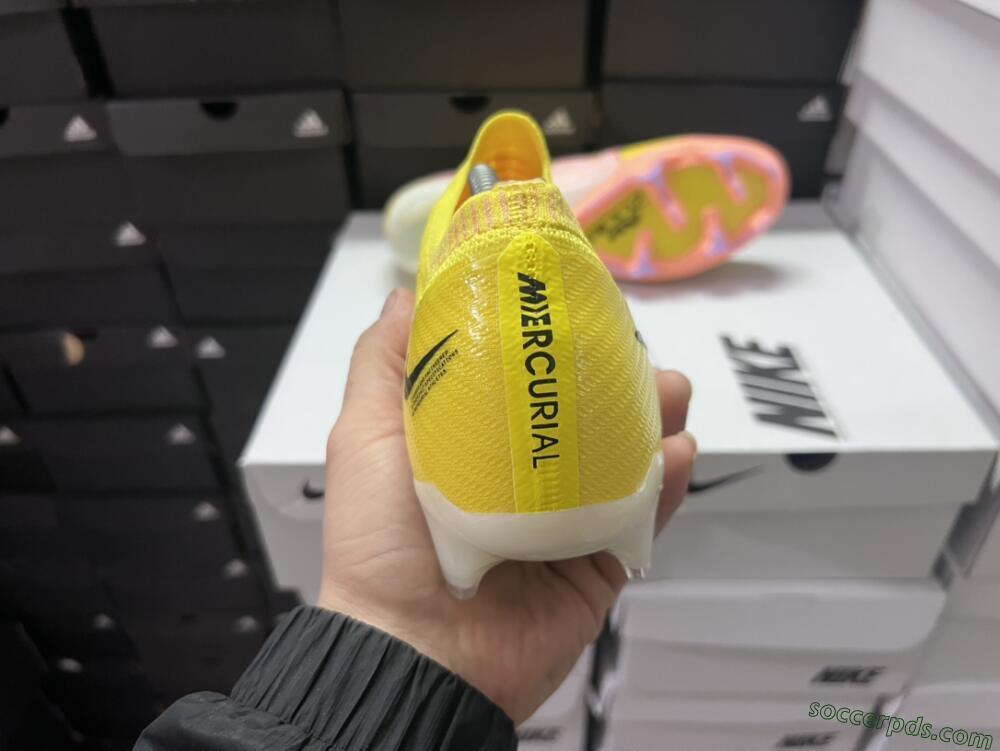 Nike Air Zoom Mercurial Vapor 15 Elite FG Low-Tops Football Boots - Yellow/Pink