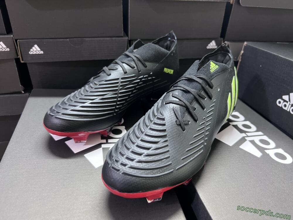 Adidas Predator Edge Geometric.1 Low FG Low-Tops Football Boots - Black/Yellow/Red