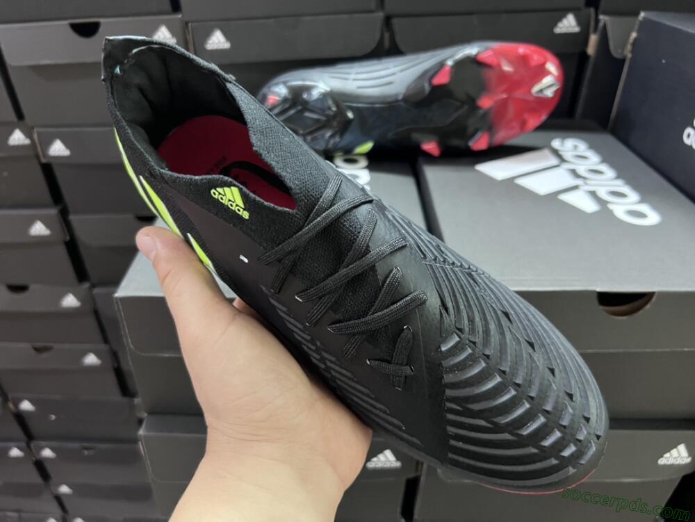 Adidas Predator Edge Geometric.1 Low FG Low-Tops Football Boots - Black/Yellow/Red