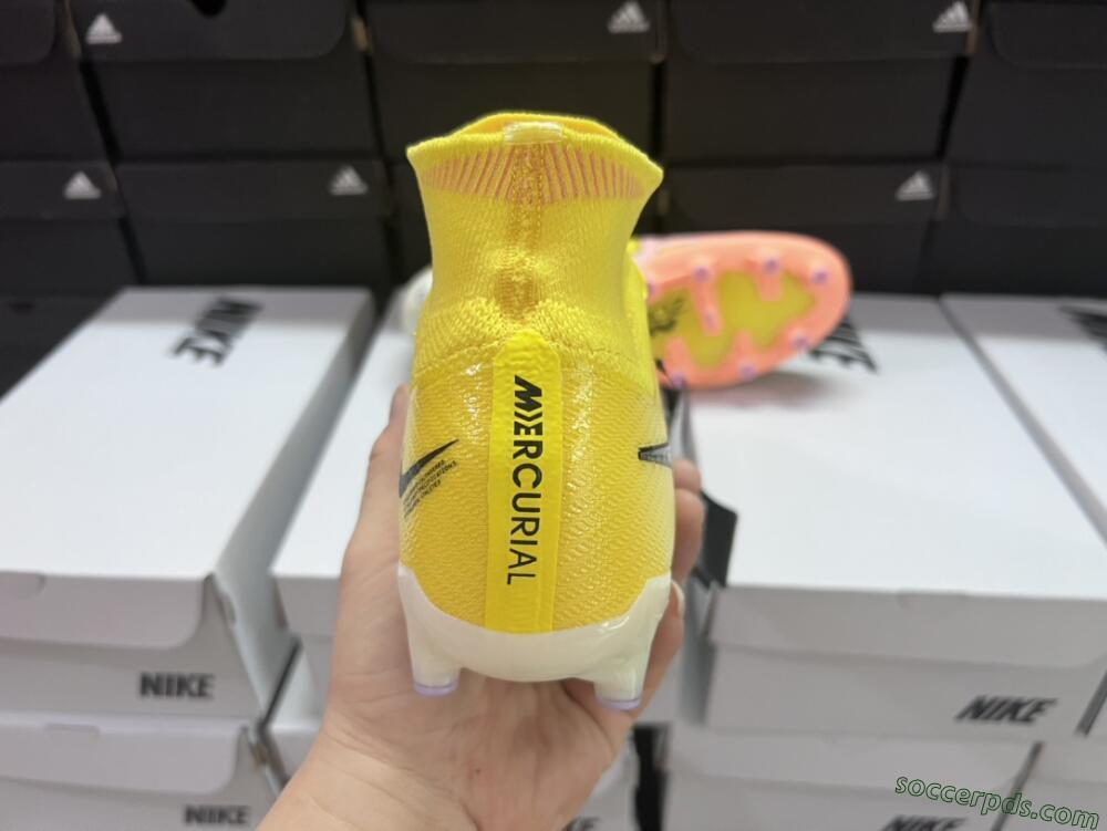 Nike Air Zoom Mercurial Superfly 9 Elite FG High-Tops Football Boots - Yellow/Pink