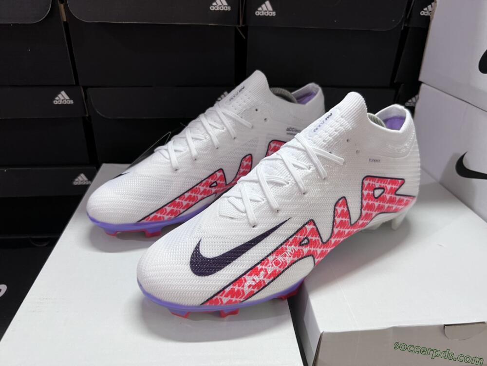 Nike Air Zoom Mercurial Vapor 15 Elite FG Low-Tops Football Boots - White/Red
