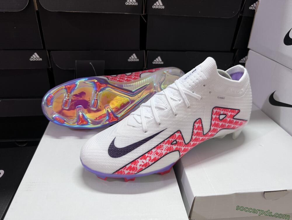 Nike Air Zoom Mercurial Vapor 15 Elite FG Low-Tops Football Boots - White/Red