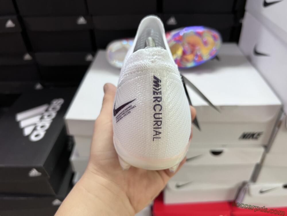 Nike Air Zoom Mercurial Vapor 15 Elite FG Low-Tops Football Boots - White/Red