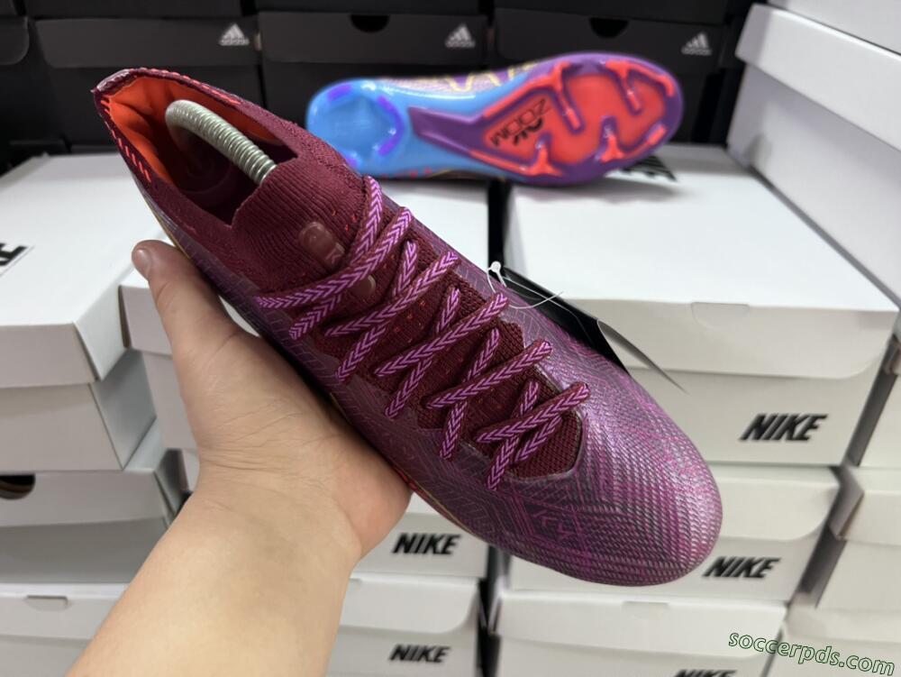 Nike Air Zoom Mercurial Vapor 15 Elite FG Low-Tops Football Boots - Purple/Blue/Gold