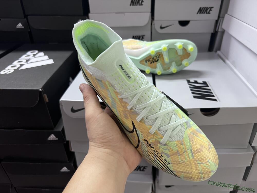 Nike Air Zoom Mercurial Superfly 9 Elite AG High-Tops Football Boots - Green/Orange