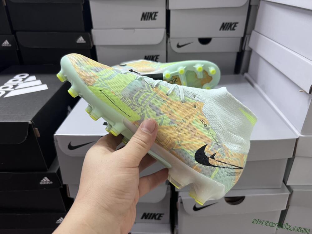 Nike Air Zoom Mercurial Superfly 9 Elite AG High-Tops Football Boots - Green/Orange