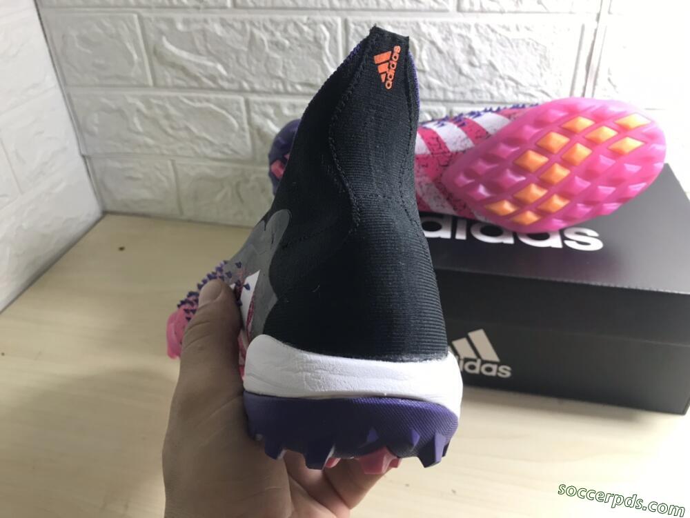 Adidas Predator Freak+ TF High-Tops Football Shoes - Black/Purple/Pink