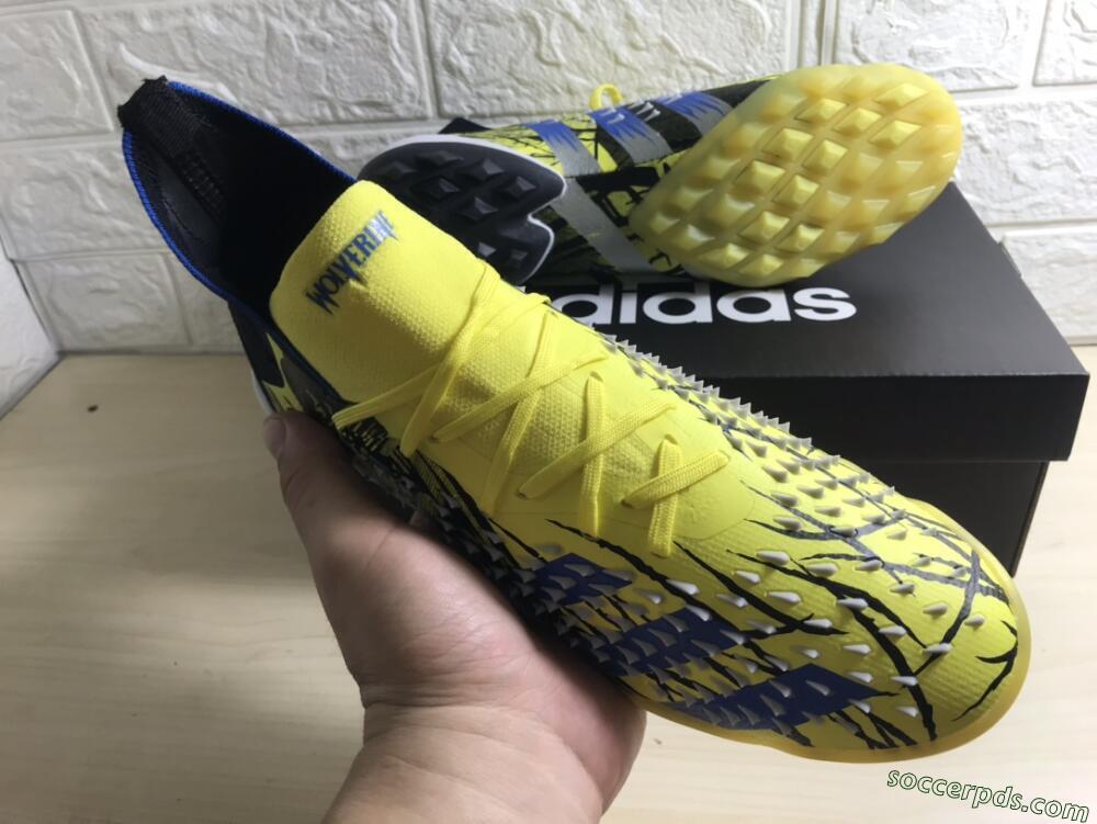 Adidas Predator Freak.1 TF High-Tops Football Shoes - Yellow/Black/Blue