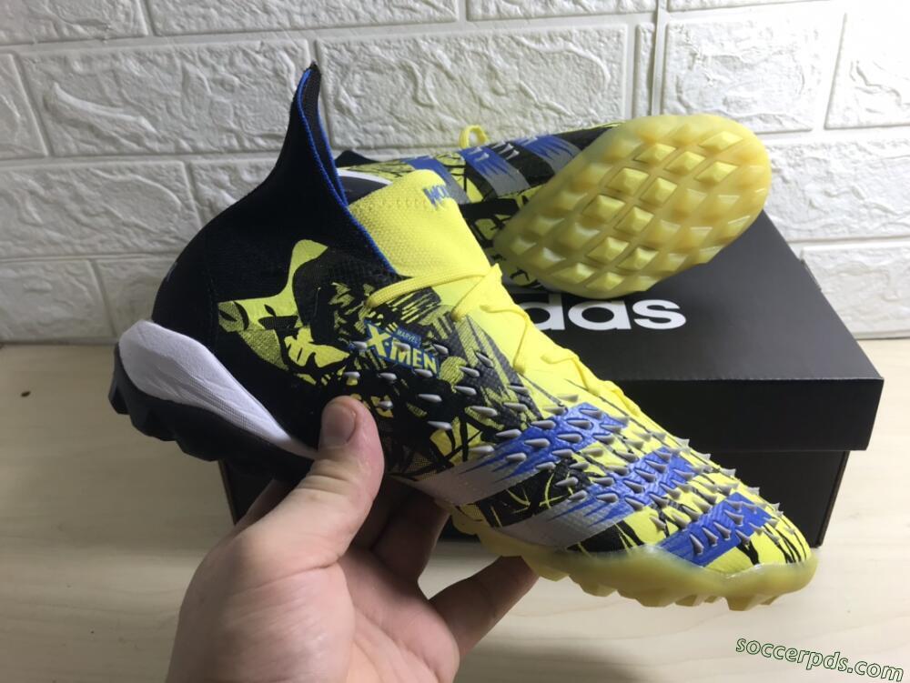 Adidas Predator Freak.1 TF High-Tops Football Shoes - Yellow/Black/Blue
