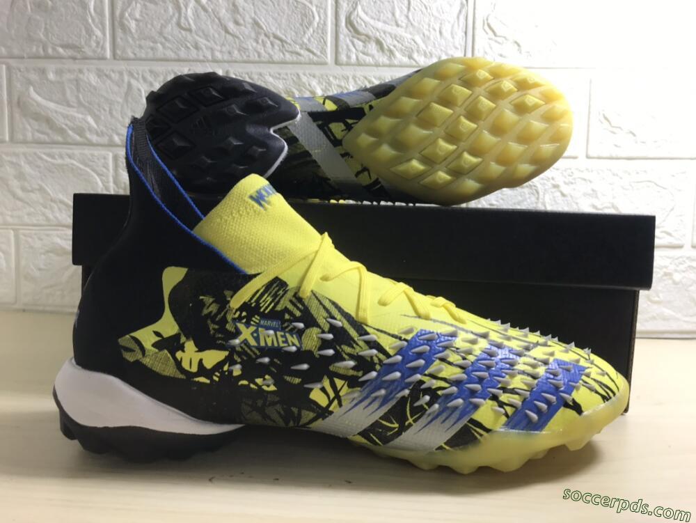 Adidas Predator Freak.1 TF High-Tops Football Shoes - Yellow/Black/Blue
