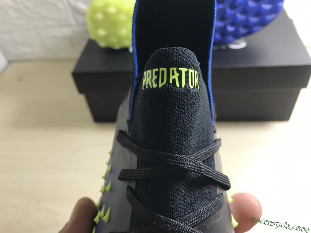 Adidas Predator Freak+ TF High-Tops Football Shoes - Black/Blue/Green