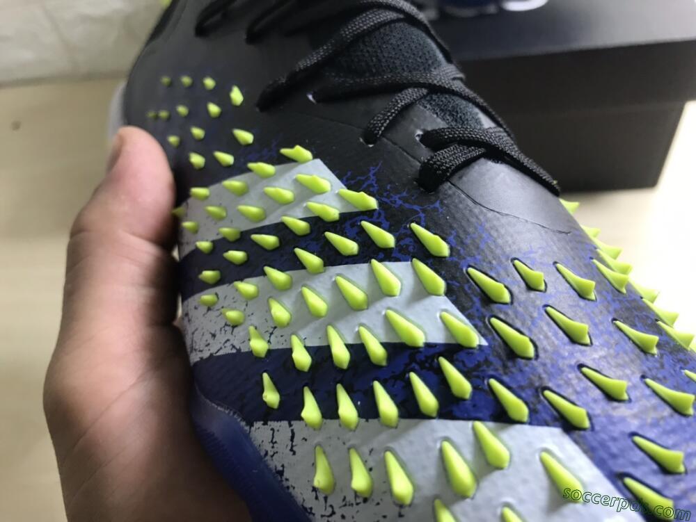 Adidas Predator Freak+ TF High-Tops Football Shoes - Black/Blue/Green