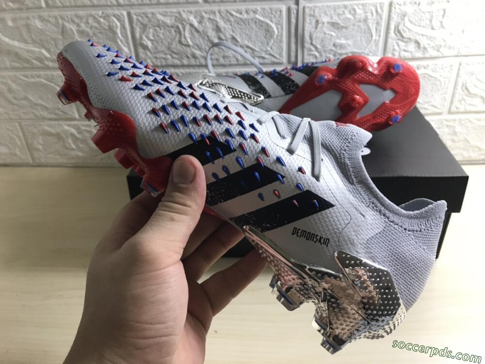 Adidas Predator Freak.1 FG Low-Tops Football Boots - Silver/Blue/Red/Black