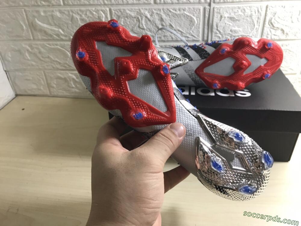 Adidas Predator Freak.1 FG Low-Tops Football Boots - Silver/Blue/Red/Black