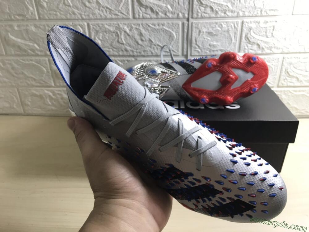 Adidas Predator Freak.1 FG High-Tops Football Boots - Sliver/Black/Red