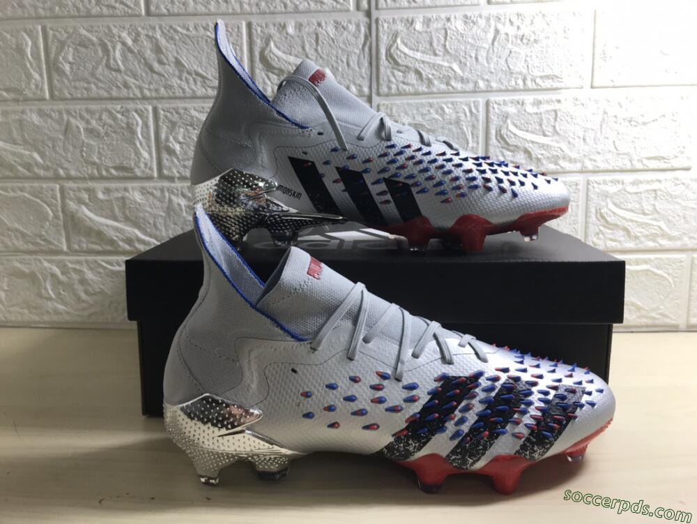Adidas Predator Freak.1 FG High-Tops Football Boots - Sliver/Black/Red
