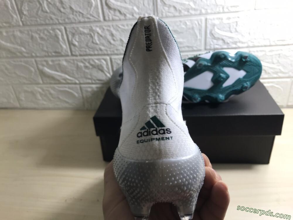 Adidas Predator Freak+ FG High-Tops Football Boots - White/Black/Green