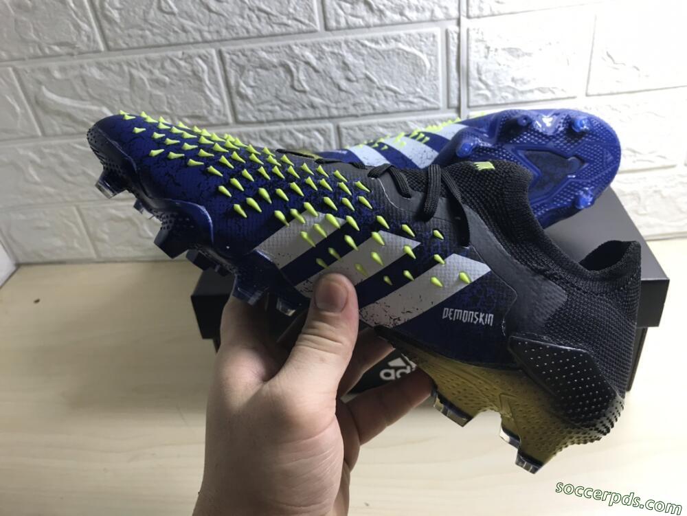 Adidas Predator Freak.1 Low FG Low-Tops Football Boots - Black/Blue/Green