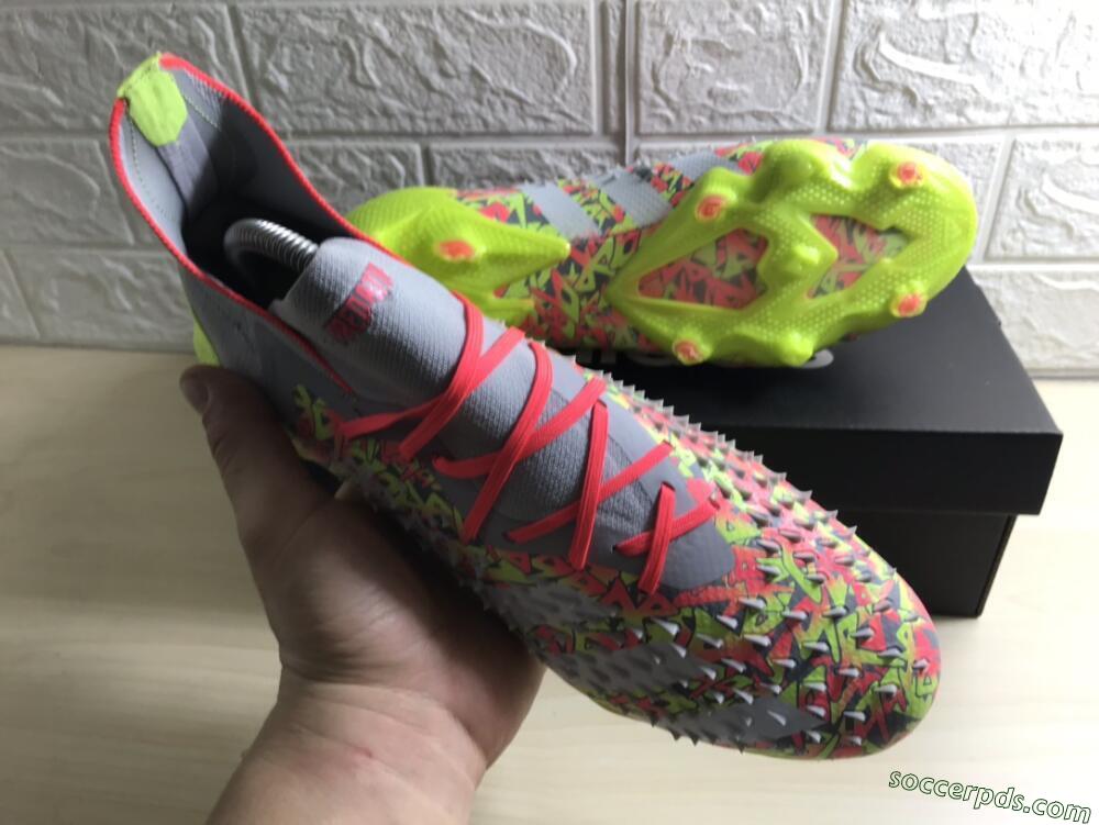 Adidas Predator Freak.1 FG High-Tops Football Boots - Grey/Yellow/Orange