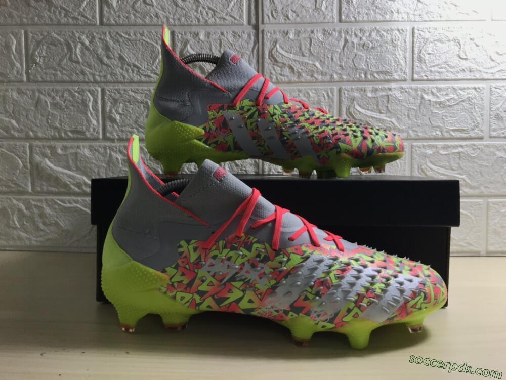 Adidas Predator Freak.1 FG High-Tops Football Boots - Grey/Yellow/Orange