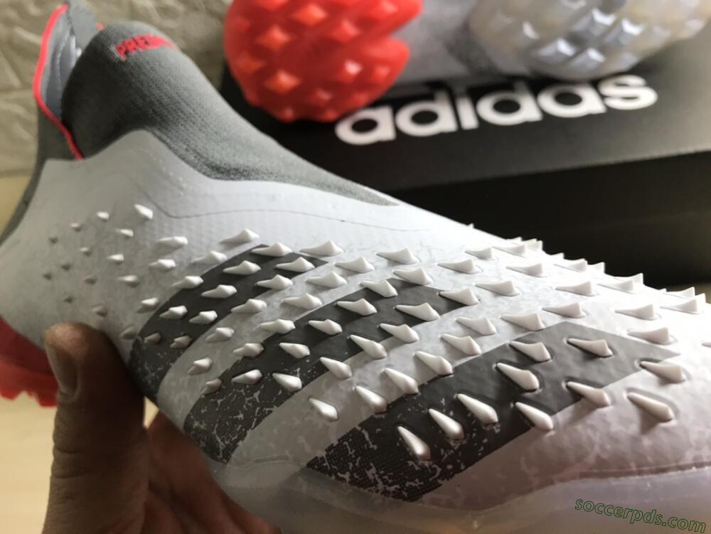 Adidas Predator Freak+ TF High-Tops Football Shoes - White/Grey/Red