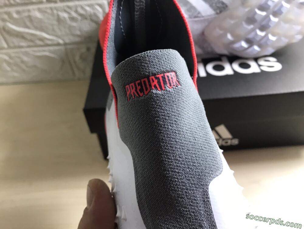 Adidas Predator Freak+ TF High-Tops Football Shoes - White/Grey/Red