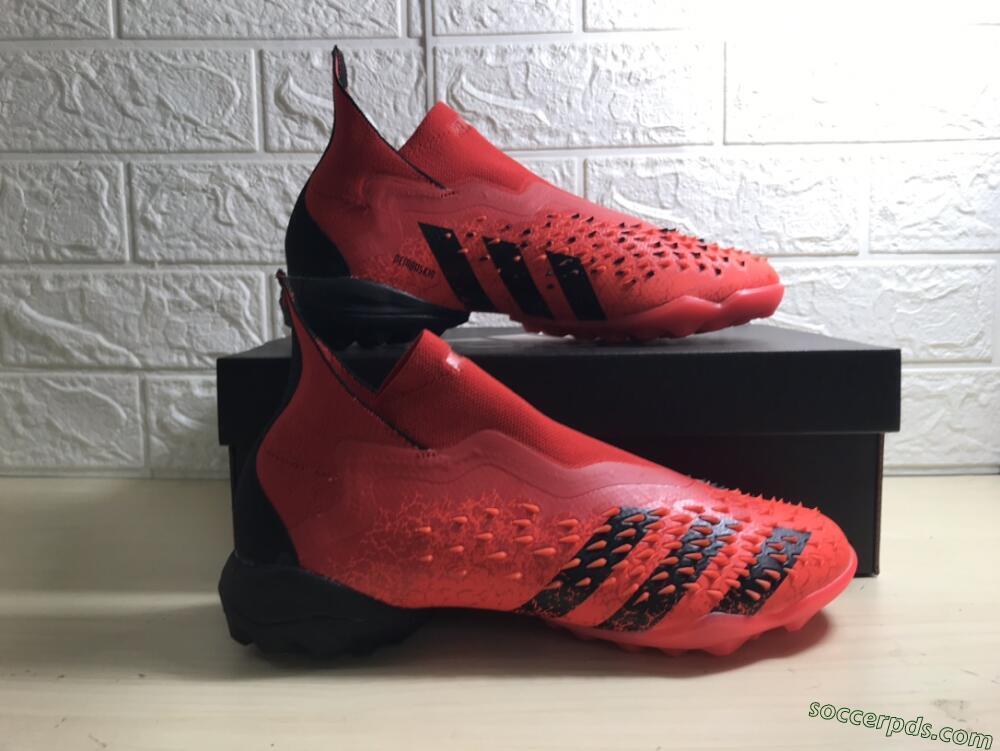 Adidas Predator Freak+ TF High-Tops Football Shoes - Orange/Black