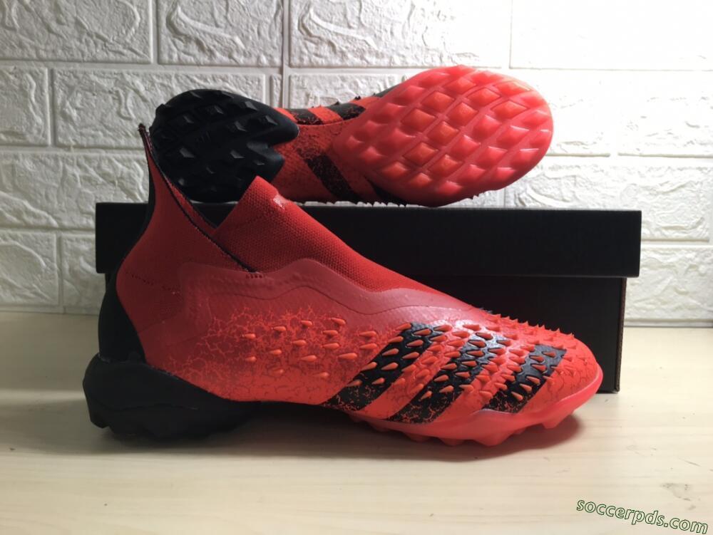 Adidas Predator Freak+ TF High-Tops Football Shoes - Orange/Black
