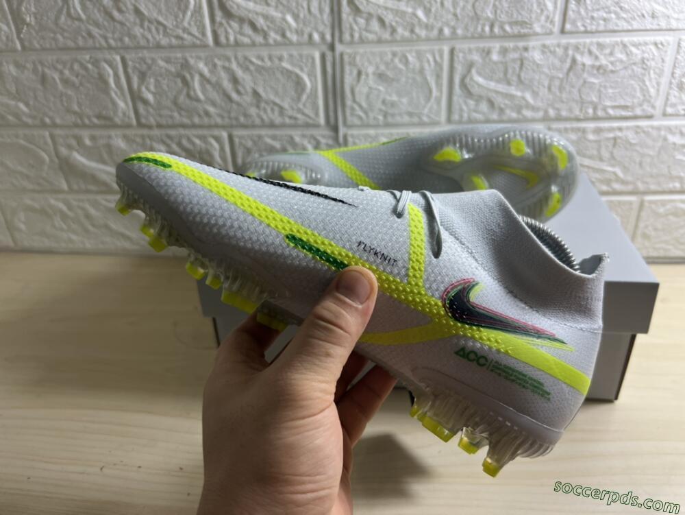 Nike Phantom GT 2 DF Elite FG High-Tops Football Boots - White/Green