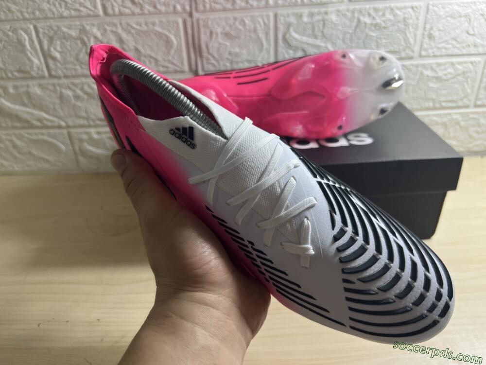 Adidas Predator Edge.1 Low FG Low-Tops Football Boots - White/Pink